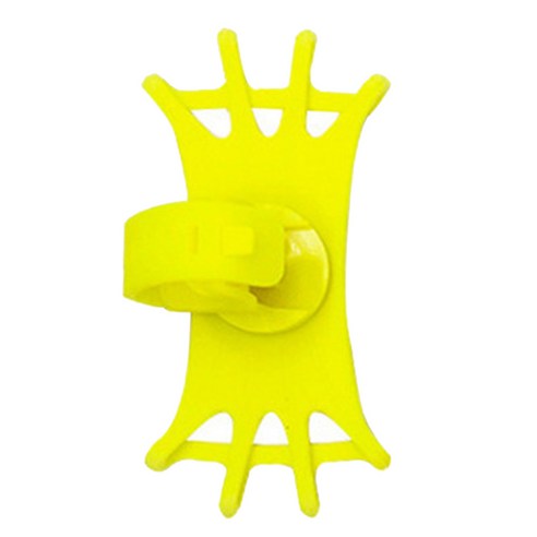 YSSHOP 360 회전 자전거 오토바이 자전거 탄성 밴드 전화 마운트 홀더, 옐로우, 15x7x3cm, 실리콘