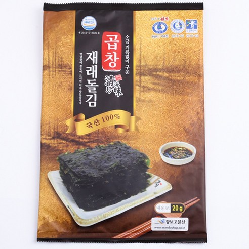 무조미 구운 곱창김 20g x10봉, 10봉, 단품 무조미 구운 곱창김 20g x10봉, 10봉, 단품