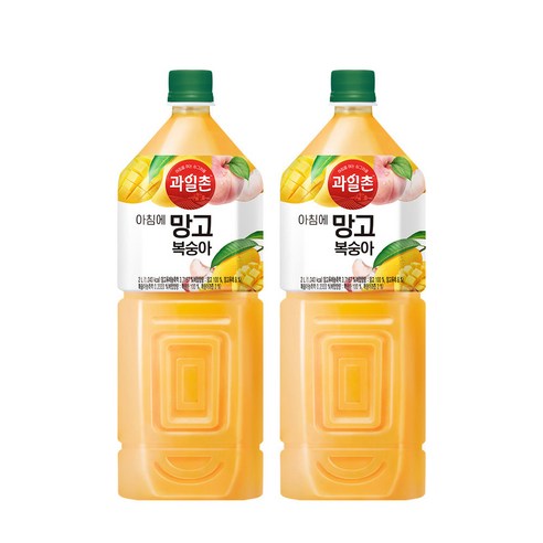 해태htb 과일촌 아침에 망고복숭아 2.0PET X6, 6개