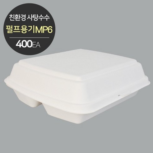 친환경 버개스 펄프용기 MP-6 1박스(400개), 1개