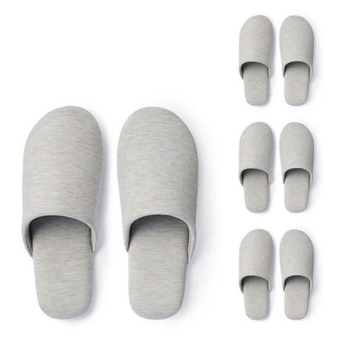 무인양품 MUJI 남녀공용 소프트 슬리퍼 4개 JKAB4A2S, 그레이