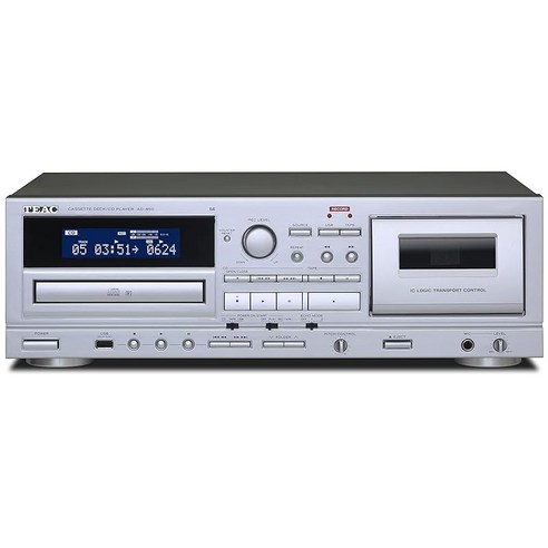 TEAC 티악 AD-850-SE/S 카세트 덱/CD 플레이어- USB 메모리 녹음 재생 마이크 입력 테이프 더빙 에코- 노래방 디지털화 mp3변환, AD-850-SE