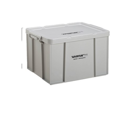 ANKRIC 선글라스케이스 일본 Tenma 공동 loucks 상자 야외 저장 상자 플라스틱 침대 옆 테이블 저장 상자 46L, 모험 시리즈 - 조인트, 시멘트 그레이L 사이즈 용량 46L