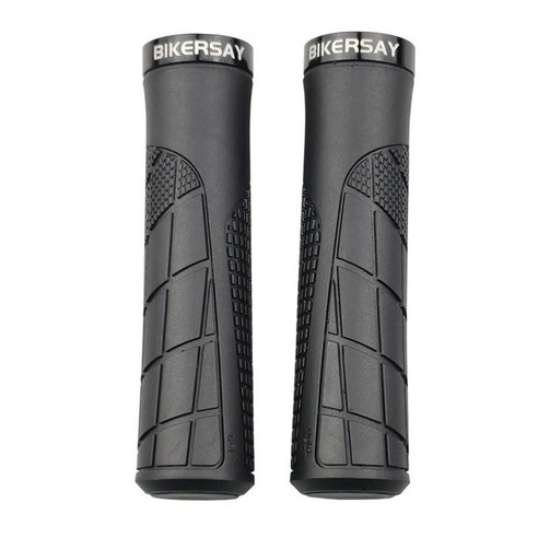 2x 내구성 자전거 핸들 바 그립 잠금 방지 BMX MTB 내리막 사이클링 산악 자전거 접이식 자전거 용 편안한 고무 손, 검은 색, 35x35x135mm