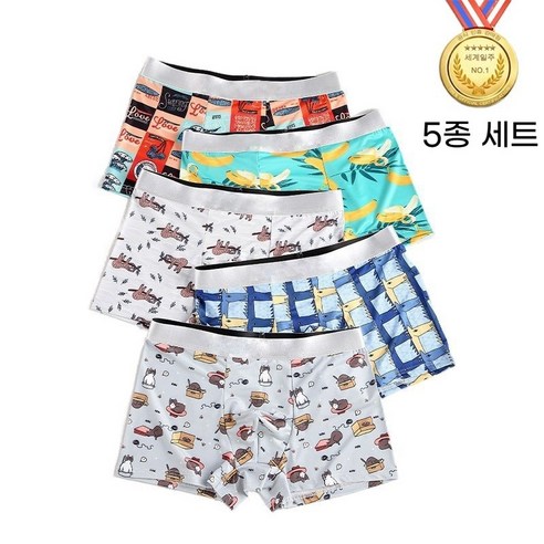 세계일주 남자 사각 드로즈 팬티 남성 팬티 5P 남성 속옷