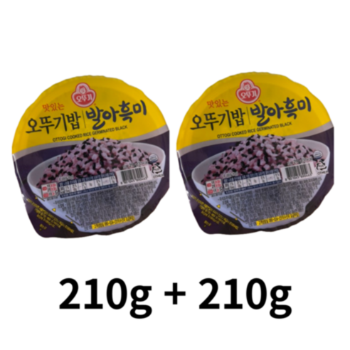 오뚜기 발아흑미 즉석잡곡밥, 210g, 36개