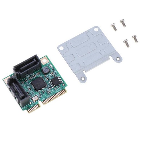 2-in-1 미니 PCIE SATA 3.0 허브 컨트롤러 어댑터 분배기 5Gbps PCI Express 카드 확장 데스크탑 컴퓨터 액세서리 키트용, 설명, 녹색, 플라스틱 금속