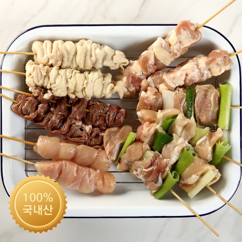 [수제] 맛난 파닭 모듬꼬치 ( 6종+간장소스 ) 냉동, 1개, 750g