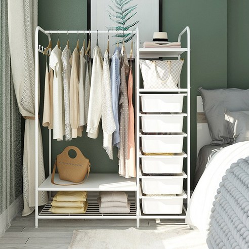 튼튼한 탄소강 행거, 원룸 자취방의 공간 절약적 수납 솔루션