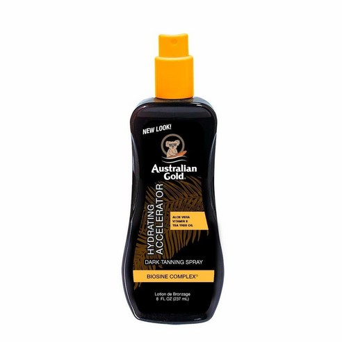 오스트레일리안 골드 다크 태닝 액셀러레이터 스프레이 젤 226ml 8온스 보습 수분 공급 포장 동일한 훌륭한 포뮬러 a70003 1개, Tanning Lotion w/ Bronzer