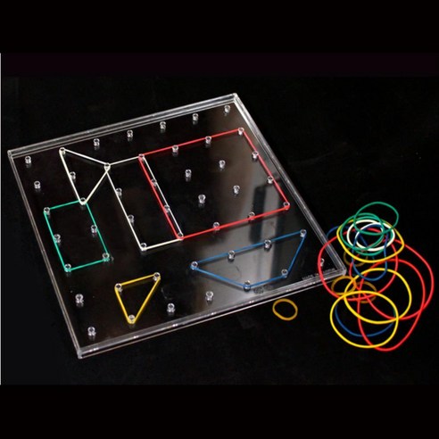 [아페페] 사고력 평면도형 만들기 투명 기하판 수학교구 210x210mm 칠교 문화센터 유치원 SO2242