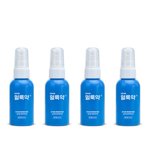 청춘생활 얼룩약 휴대용 옷얼룩제거제, 4개, 50ml