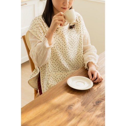 베베아고 엄마 턱받이 침받이 트림패드 거즈 앞치마 임신 출산 선물 플라워, 베이직, 1개