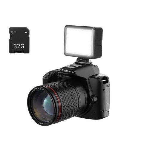 미러리스카메라 디지털 카메라 DSLR 디카 4K Wifi 입문자용 꿀딩즈 기본+32GB SD카드+라이트, 꿀딩즈 D5 WIFI DSLR 카메라