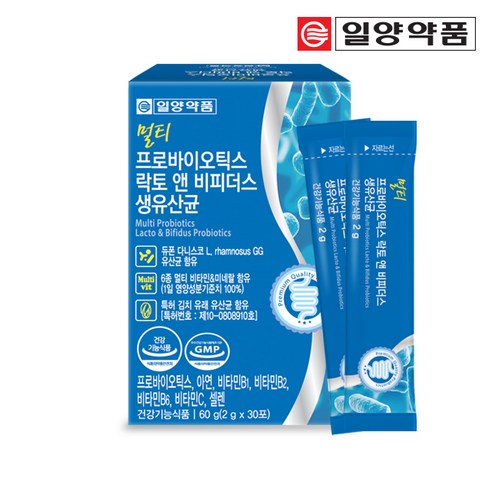 일양약품 멀티 프로바이오틱스 락토바실러스 비피더스 유산균 30포 60g – 범용 유산균 스틱