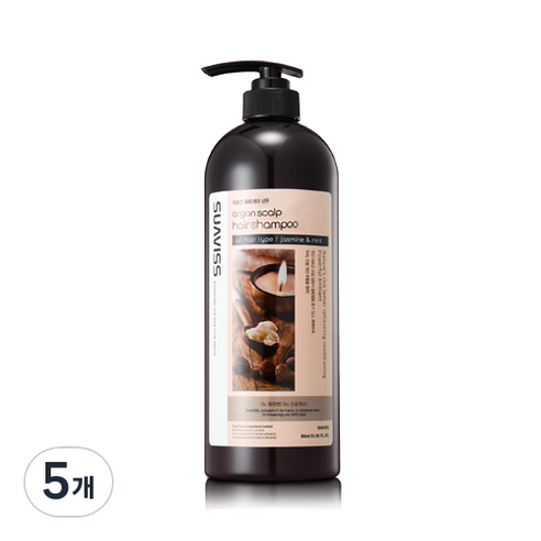 수아비스 아르간 두피케어 샴푸, 500ml, 5개
