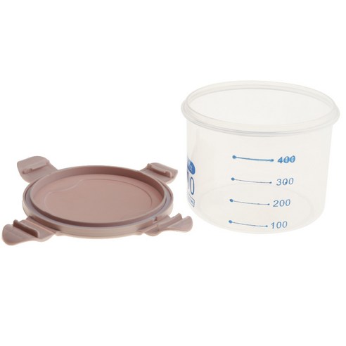 식품 보관 용기 뚜껑 밀가루 설탕 시리얼 식료품 저장실 보관 용기, 핑크 600ml, 플라스틱