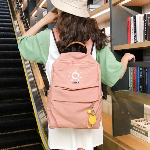 새로운 제조 업체 도매 옥스포드 천으로 학생 Schoolbag 여성 한국어 스타일 캔버스 편지 인쇄 배낭 여성