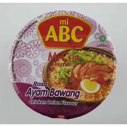 킹푸드 에이비씨 미 인스턴트 컵 라사 아얌 바왕60g King Food ABC Me Instant Cup Lasa Ayam Bawang 60g - 컵라면 | 쿠팡