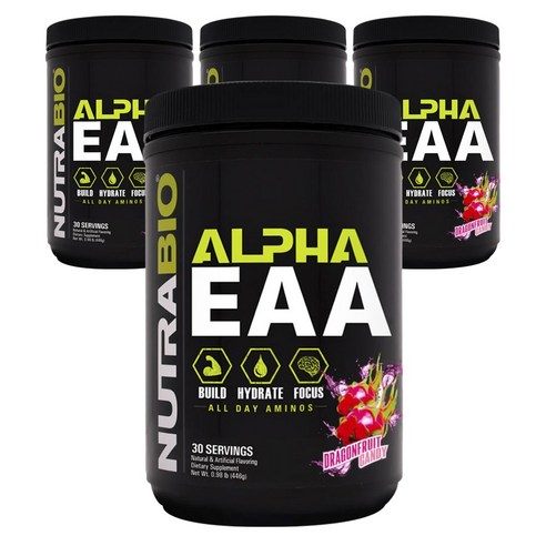 뉴트라바이오 알파 EAA 체리 드래곤프루트 캔디 글루텐 프리, 4개, 446g