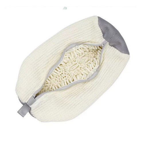 루미에르 운동화 세탁망 극세사 브러쉬 신발 빨래망 대형, 2개, 화이트 그레이