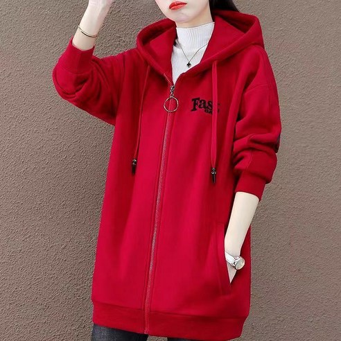 따뜻하고 편안한 겨울 필수템, JUSTFEELING 여성용 기모 후드집업 카디건 코트