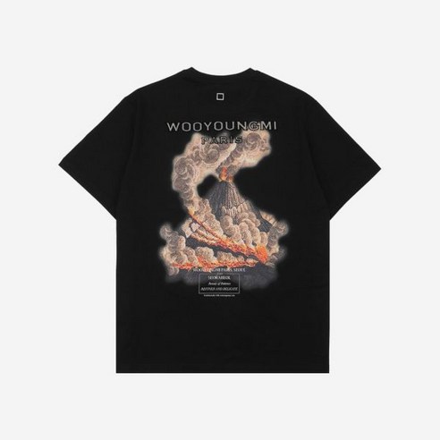 우영미 볼케이노 백로고 티셔츠 블랙 - 23FW Wooyoungmi Volcano Back Logo T-Shirt Black 255893