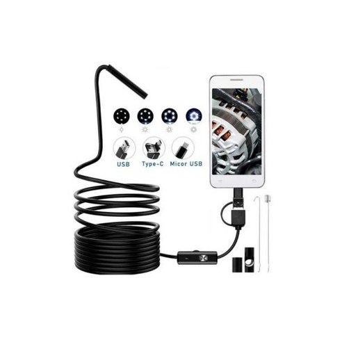 스마트폰내시경 카메라 배관내시경 HD화질 8LED 길이 3.5M 하드와이어 케이블 외경 8mm IP67, 1개, 상세페이지 참조, 상세페이지 참조