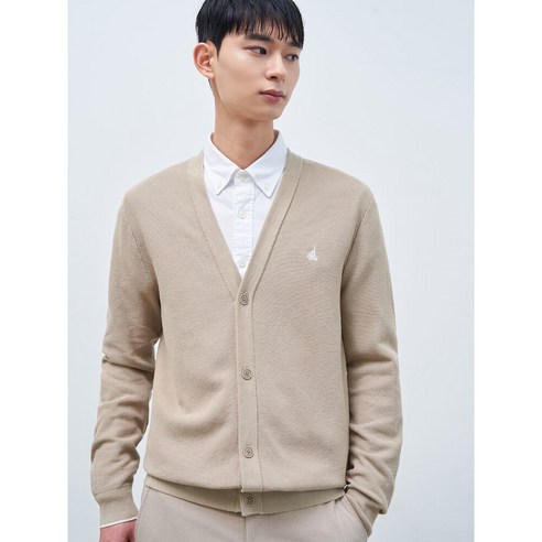 [빈폴] 실크 블렌드 베이직 카디건 베이지 (BC415AC03A)