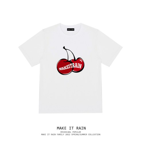 DFMEI 22Ss 한국어 스타일 인기있는 패션 커플 여름 얇은 반팔 티셔츠 Ins 맞춤 인쇄 편안한 셔츠