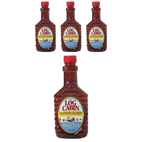 로그캐빈 무설탕 시럽, 355ml, 4개