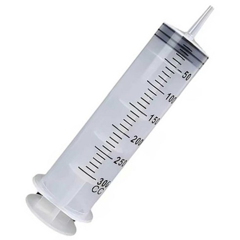 대형 주사기 잉크충전 차량오일 과학교구 반려동물 식물영양제 플라스틱 주사기 300ml 1개, 반투명