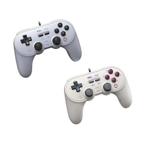 8bitdo컨트롤러 8BitDo PRO2 유선 게임패드 컨트롤러 USB 조이패드 조이스틱, 베이지, 1개