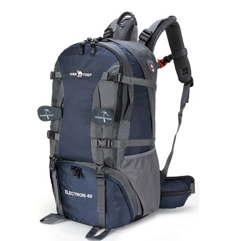 낙타 야외 등산 가방 40L50L60L 배낭 USB 여행 가방 남성과 여성을위한 대용량 배낭 학교 가방, 배낭 레인 커버 포함, 로얄 블루, 50 리터 새로운 서스펜션 버전