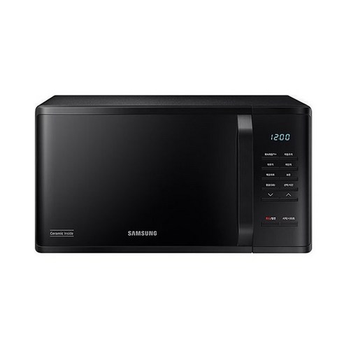 삼성전자 세라믹 전자레인지 화이트 23L 버튼식, 23L 삼성 MS23C3513AK 블랙 (최신형)