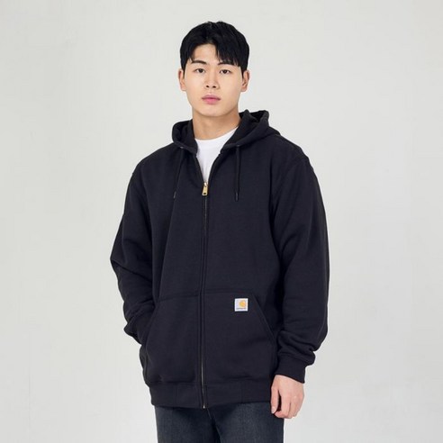 국내매장판 칼하트 CARHARTT (K122) 미드웨이트 후드집업 BLACK 1046-10