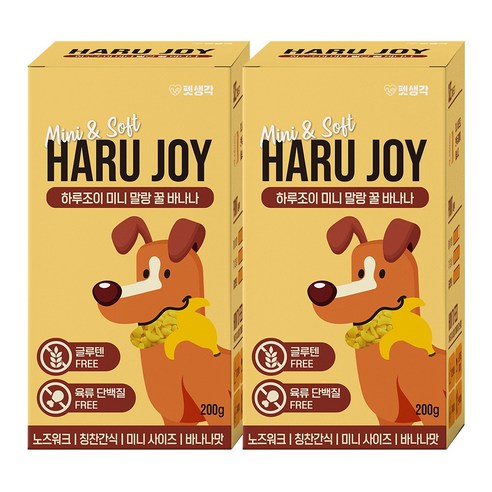 펫생각 하루조이 미니말랑 저칼로리 꿀바나나 훈련용 노즈워크 대용량 강아지 간식, 2개