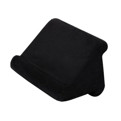 1Pcs 태블릿 스탠드 베개 멀티 앵글 소프트 침대 베개 홀더 태블릿 스마트 폰 책을위한 휴대용 삼각형 태블릿, 블랙, 폴리 에스터