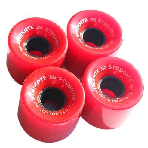 Etase STRIKATE 4 개/대 60X45mm 크루저 스케이트 보드 휠 PU 롱 휠 레드, 빨간색