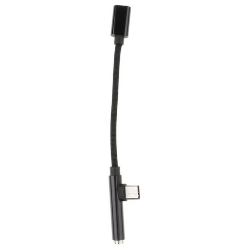 YSSHOP 안드로이드 분배기 오디오 케이블 용 충전기 및 3.5mm AUX 용 2 In 1 USB-C, 설명, 설명, 블랙
