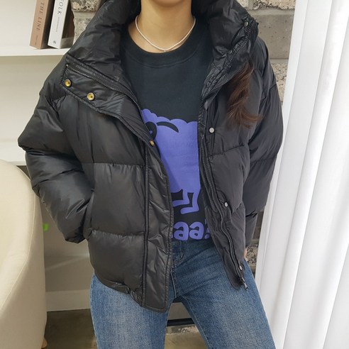 상상그이상 여성용 하이넥 빵빵한 패딩점퍼