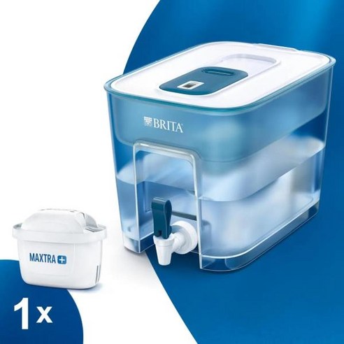 BRITA Flow XL 워터 탱크 8.2L 냉장고 디스펜서 저그 + 1 Maxtra 카트리지, 한개옵션1, 한개옵션0 브리타알루나