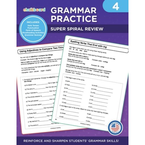 (영문도서) Grammar Practice Grade 4 Paperback, Chalkboard Publishing, English, 9781771054744