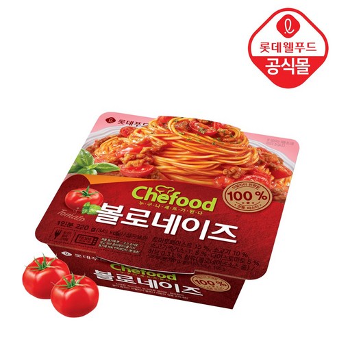 쉐푸드 볼로네이즈 스파게티, 220g, 2개