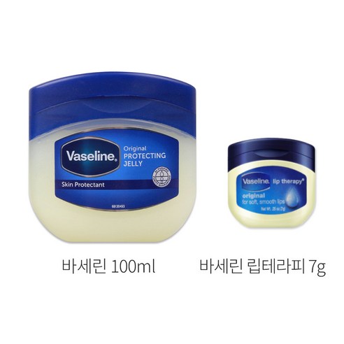 바세린 프로텍팅 젤리 오리지날 100ml + 바세린 립테라피 7g, 100ml 1개+7g 오리지널1개, 1세트