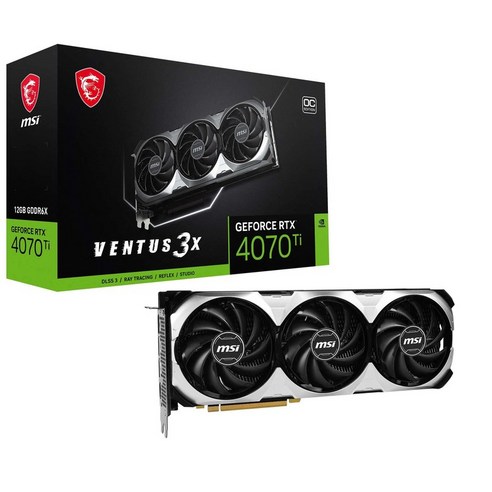 MSI 그래픽 보드 GeForce RTX 4070 Ti VENTUS 3X 12G OC VD8370