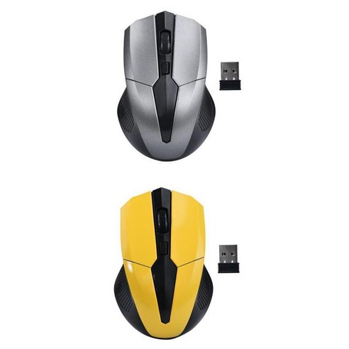 2.4G 고정밀 무선 광 마우스 수신기 Win/Mac/Android 회색+2.4G 고정밀 무선 광 마우스 수신기 Win/Mac/Android Yellow, 빨간색, 108x75x38mm, 플라스틱