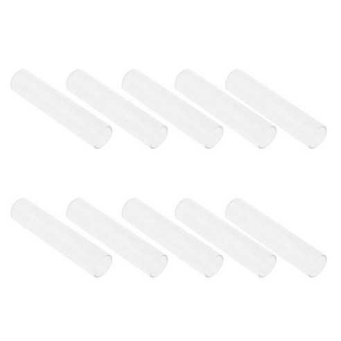 코르크 붕어 플러그 캡을 가진 10PCS 명확한 붕규산 유리 평면 시험 향신료 튜브-15x70mm, 코르크 마개가없는 15x70mm, 클리어