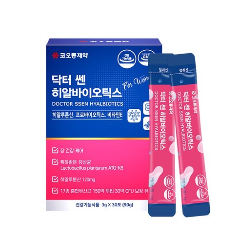   코오롱제약 여성용 닥터 쎈 히알바이오틱스 유산균 30p, 30포, 1개