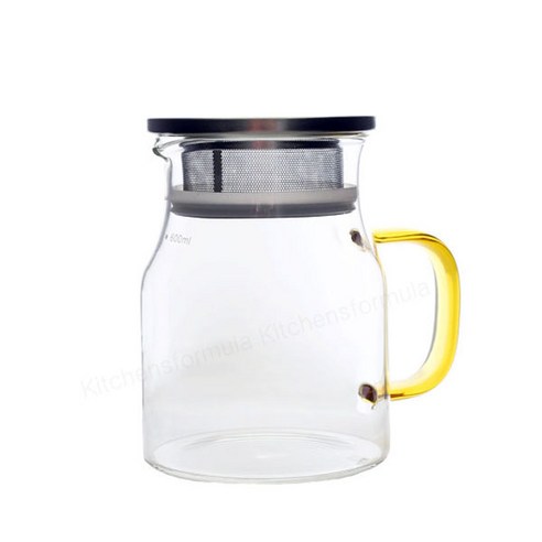 Bestra 내열유리 저그 + 차망뚜껑세트 유리티포트 티팟, 저그 600ml+차망뚜껑